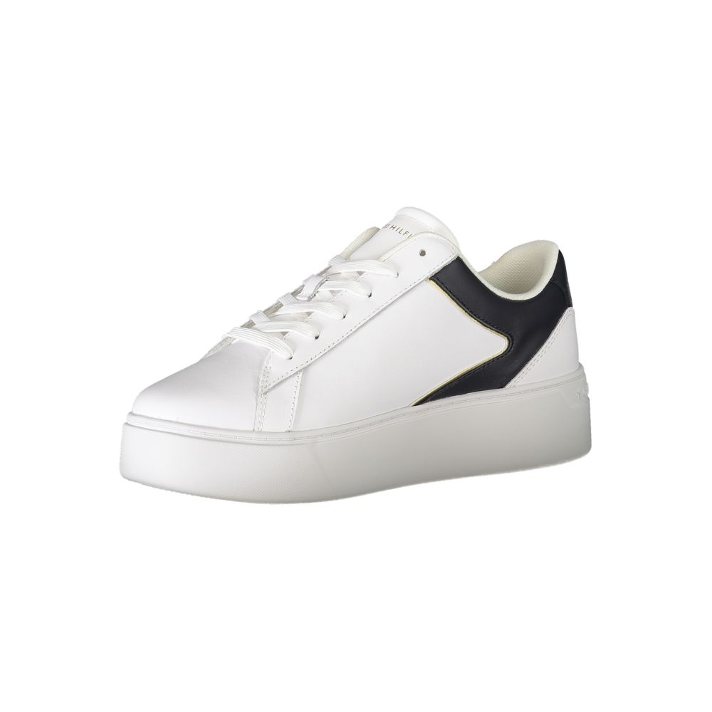 Tommy Hilfiger Bianco Polyurethane Women Sneaker - Zeiniez