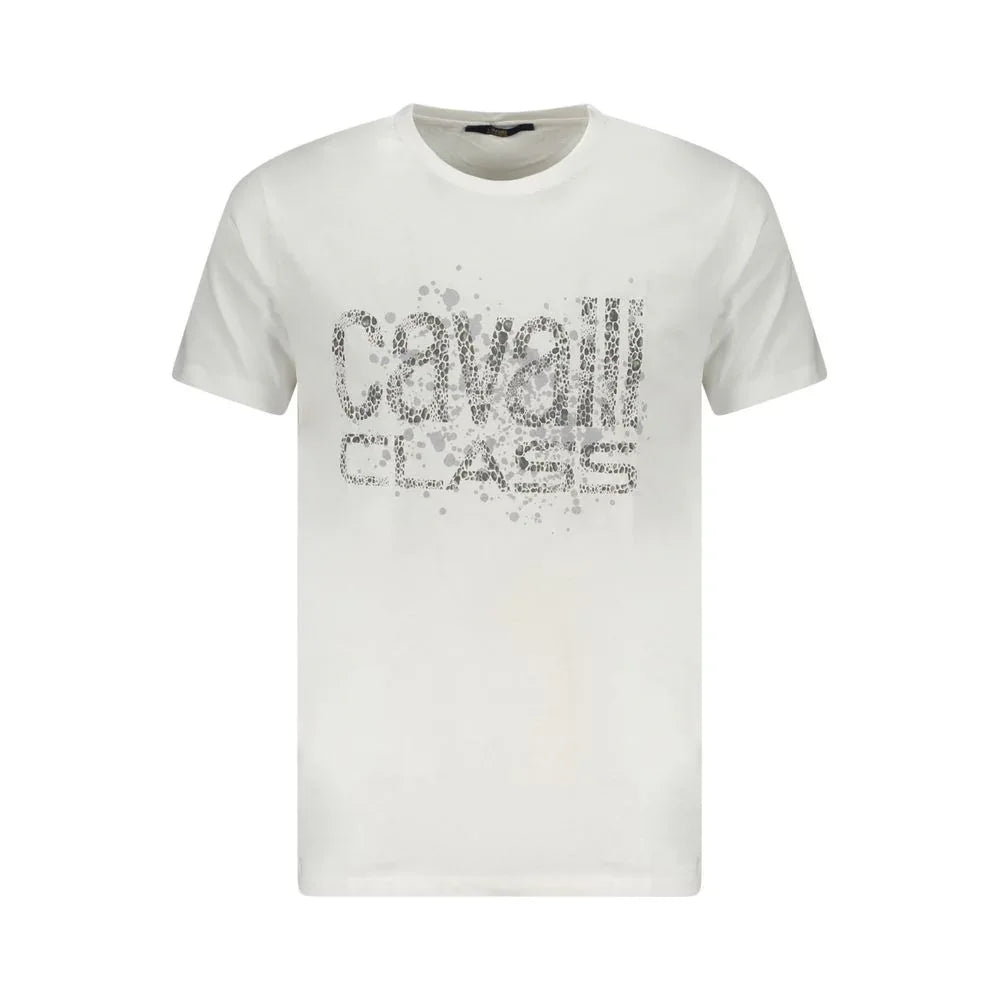 Cavalli Class Bianco Cotton Men T-Shirt - Zeiniez