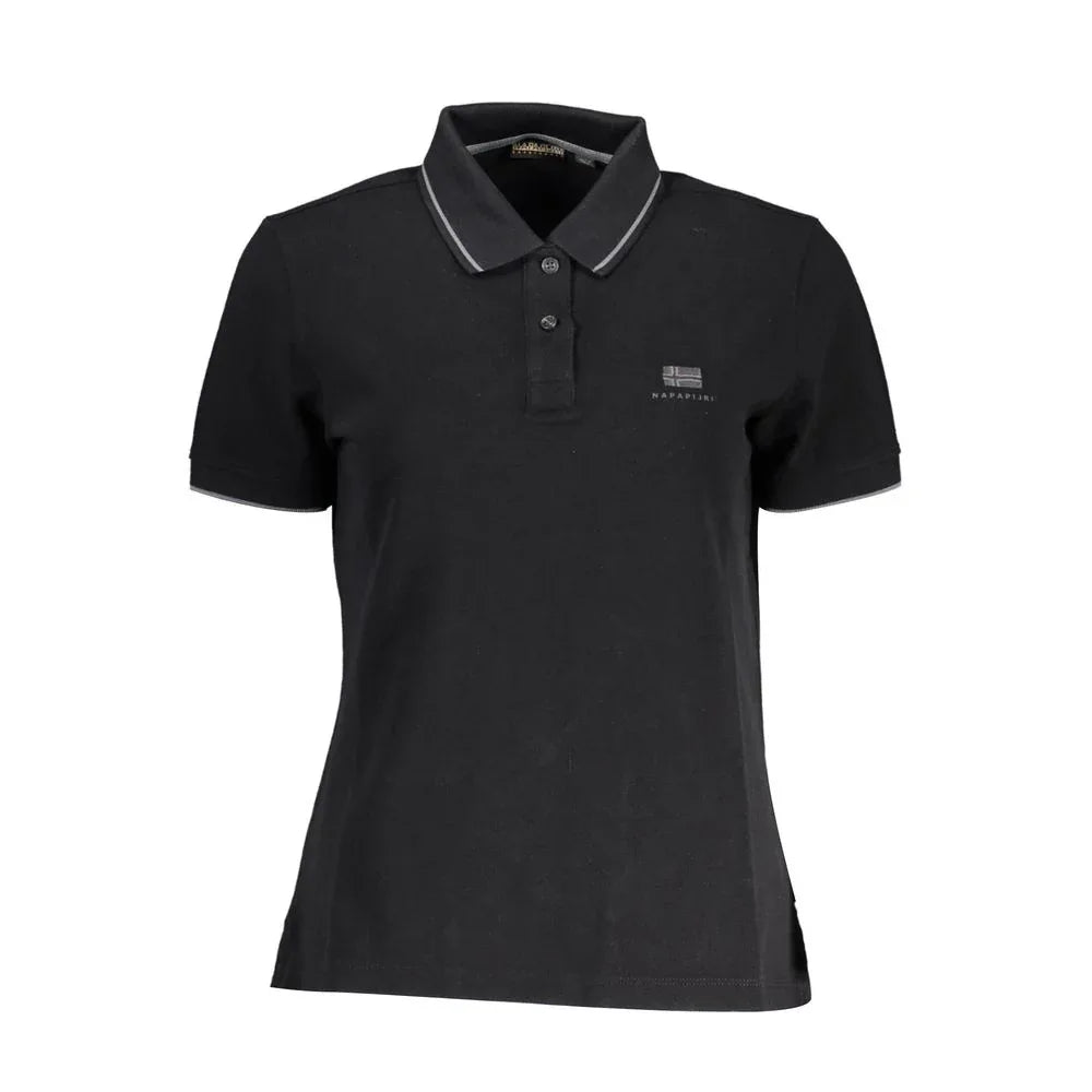 Napapijri Black Cotton Women Polo Shirt - Zeiniez