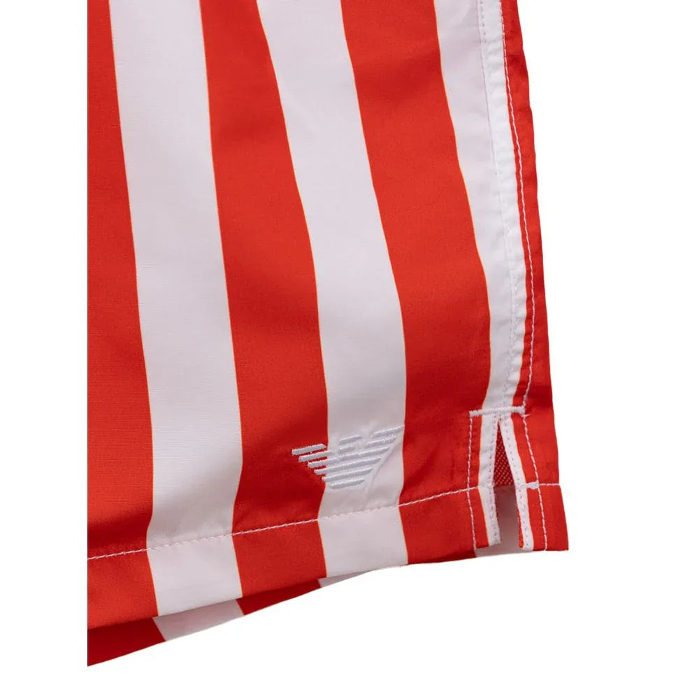 Emporio Armani Red Polyester Swim Shorts - Zeiniez