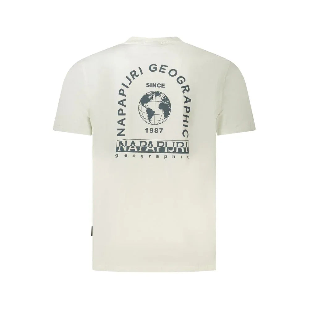 Napapijri White Cotton Men T-Shirt - Zeiniez