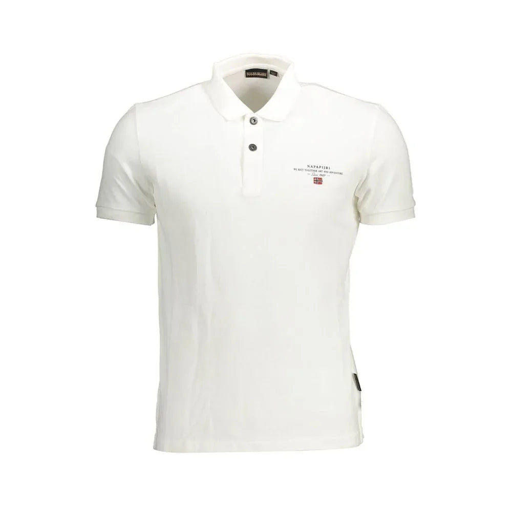 Napapijri White Cotton Men Polo Shirt - Zeiniez
