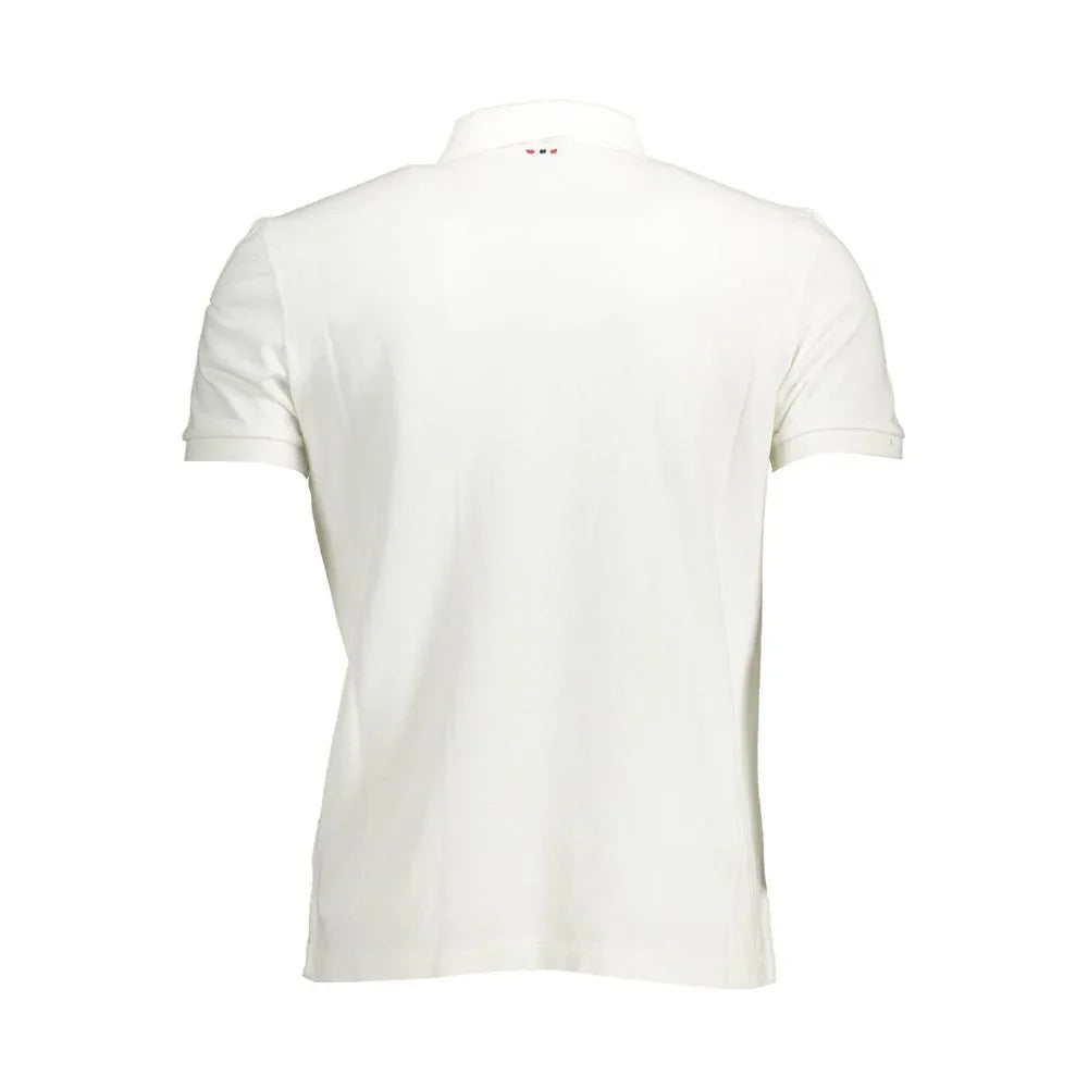 Napapijri White Cotton Men Polo Shirt - Zeiniez