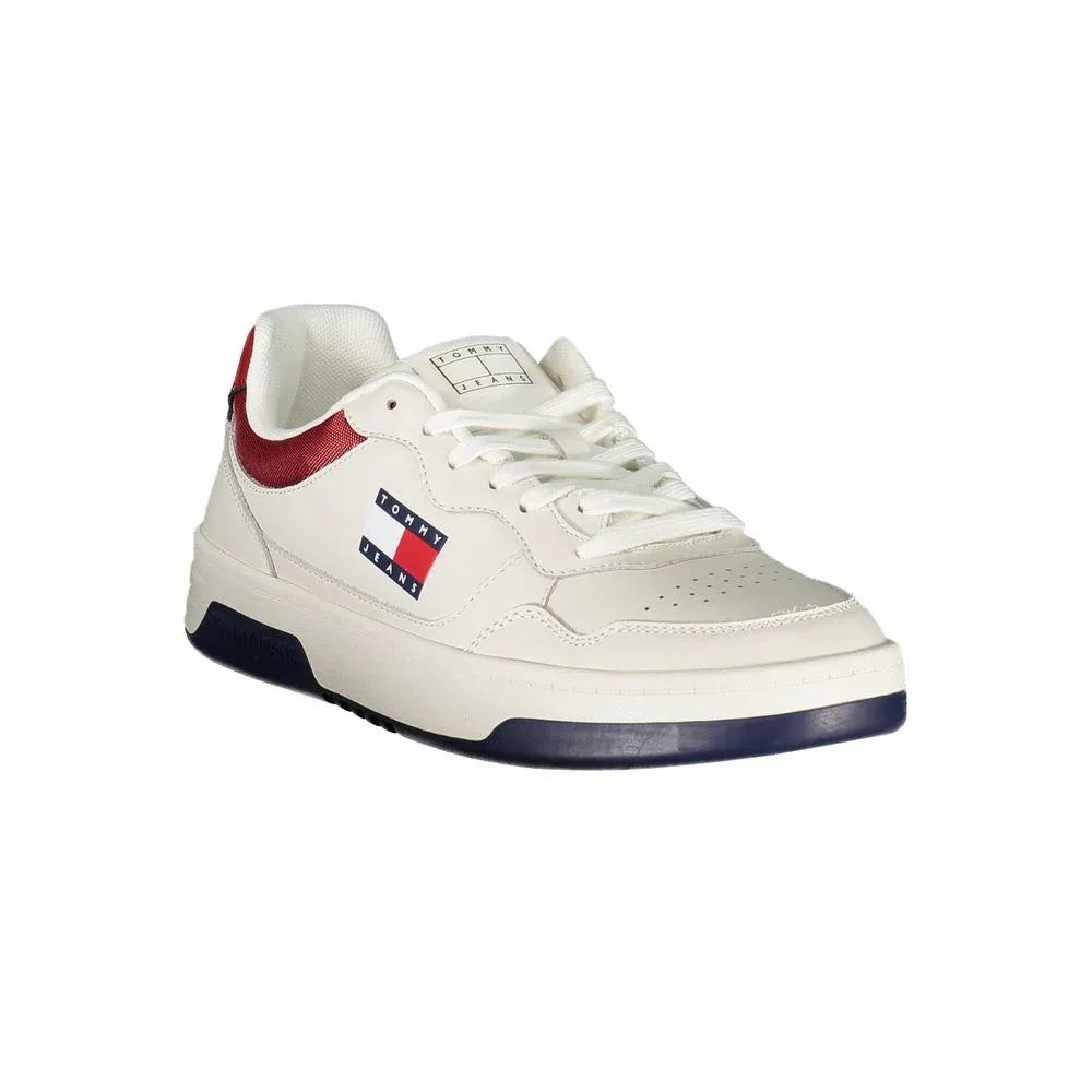 Tommy Hilfiger Bianco Polyurethane Men's Sneaker - Zeiniez