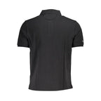 La Martina Black Cotton Men Polo Shirt - Zeiniez