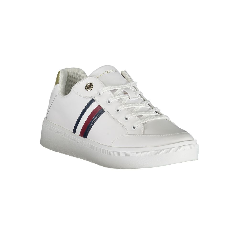 Tommy Hilfiger White Polyurethane Women Sneaker - Zeiniez