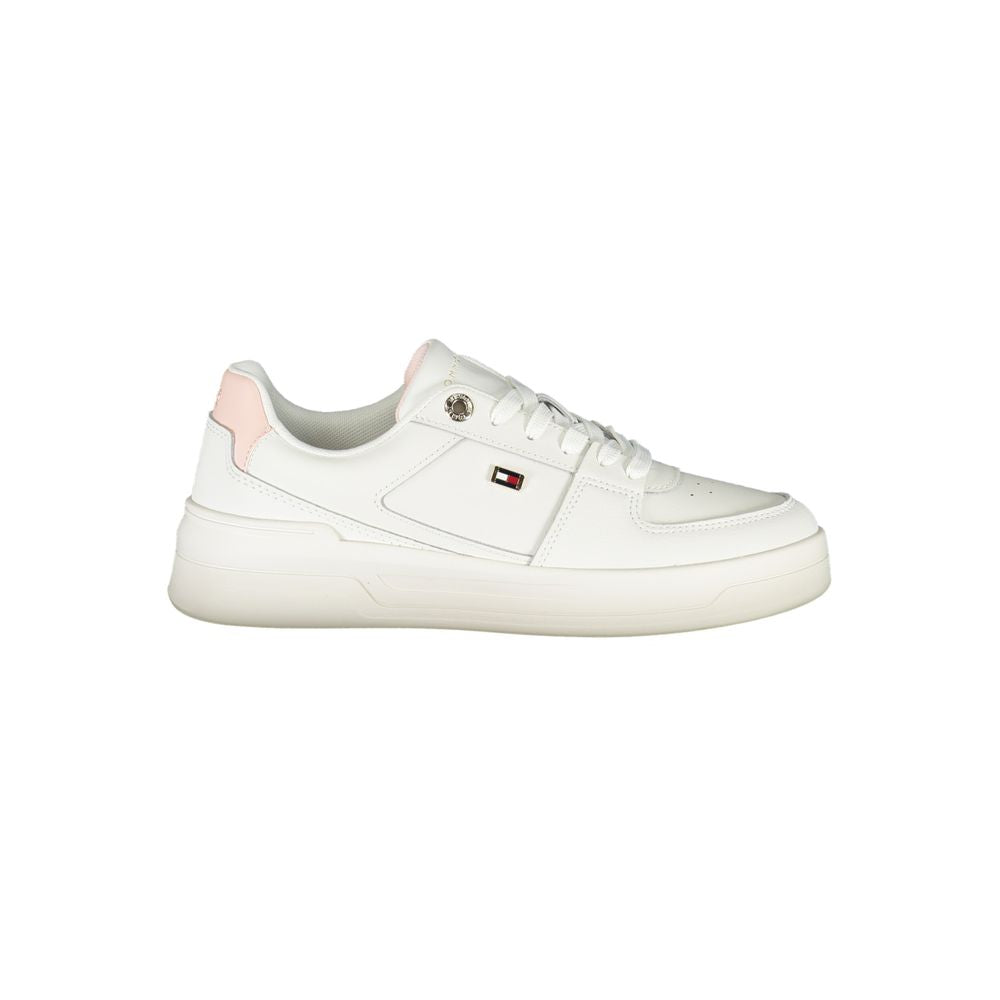 Tommy Hilfiger White Leather Women Sneaker - Zeiniez