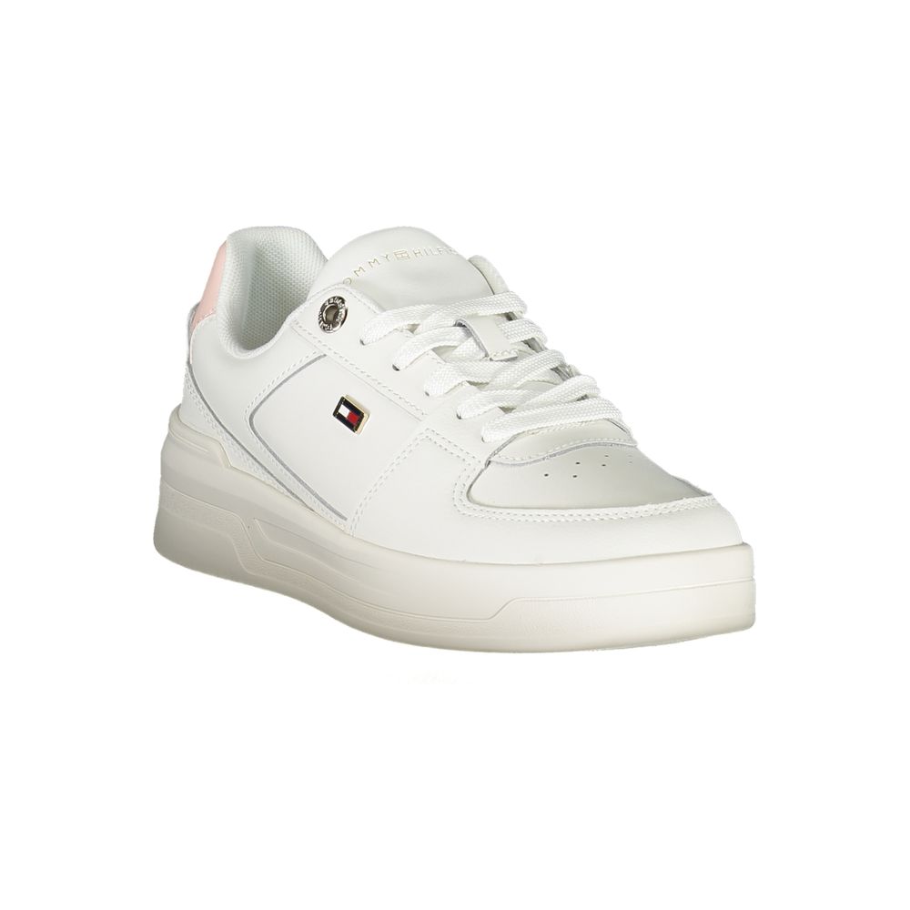 Tommy Hilfiger White Leather Women Sneaker - Zeiniez