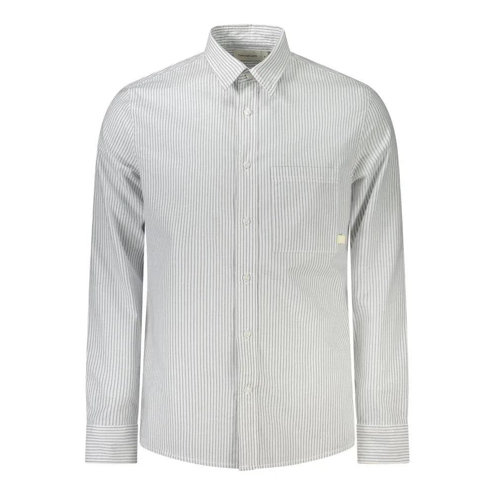 Calvin Klein Bianco Cotton Men's Shirt - Zeiniez