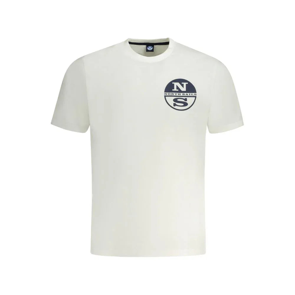 North Sails White Cotton Men's T-Shirt - Zeiniez