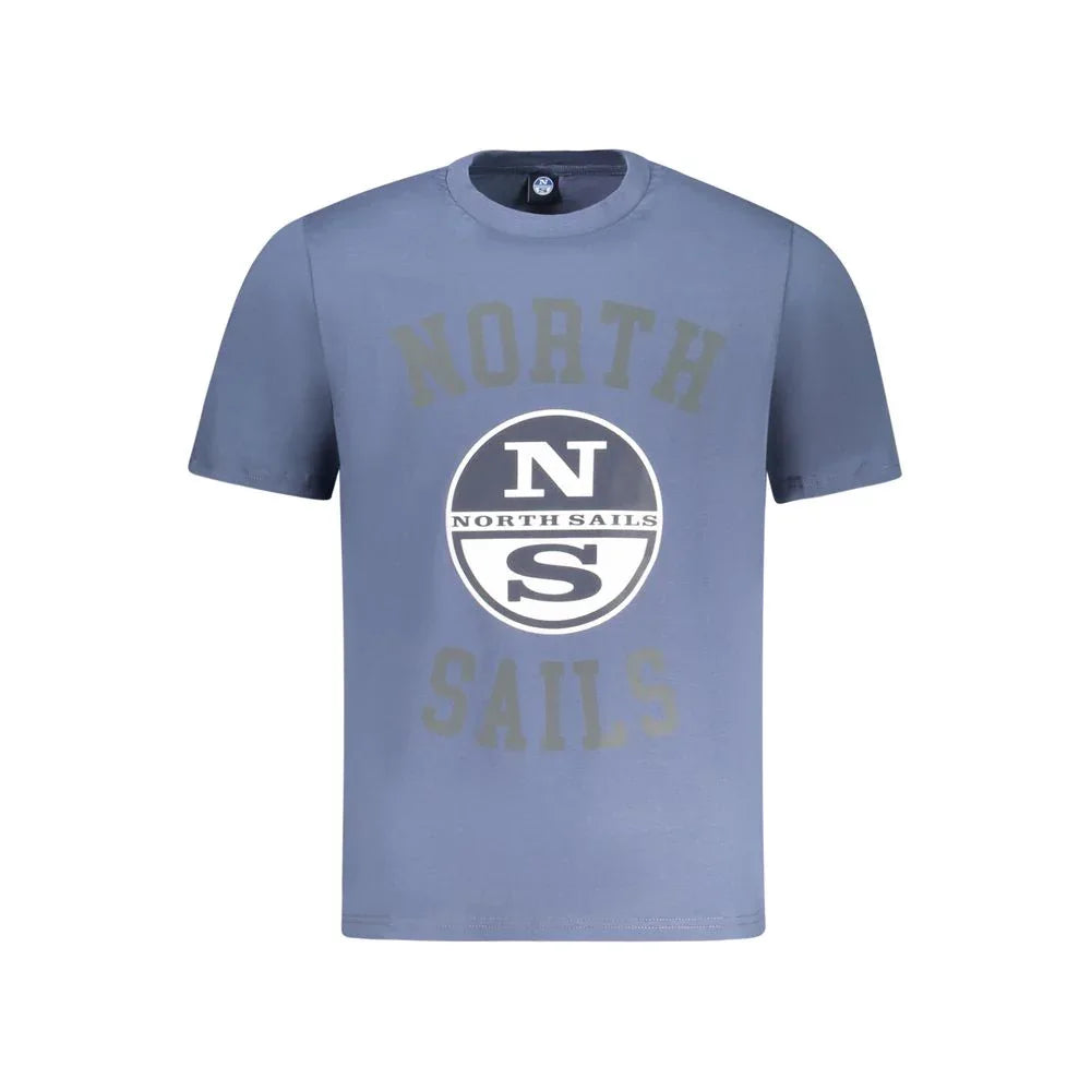 North Sails Blue Cotton Men T-Shirt - Zeiniez