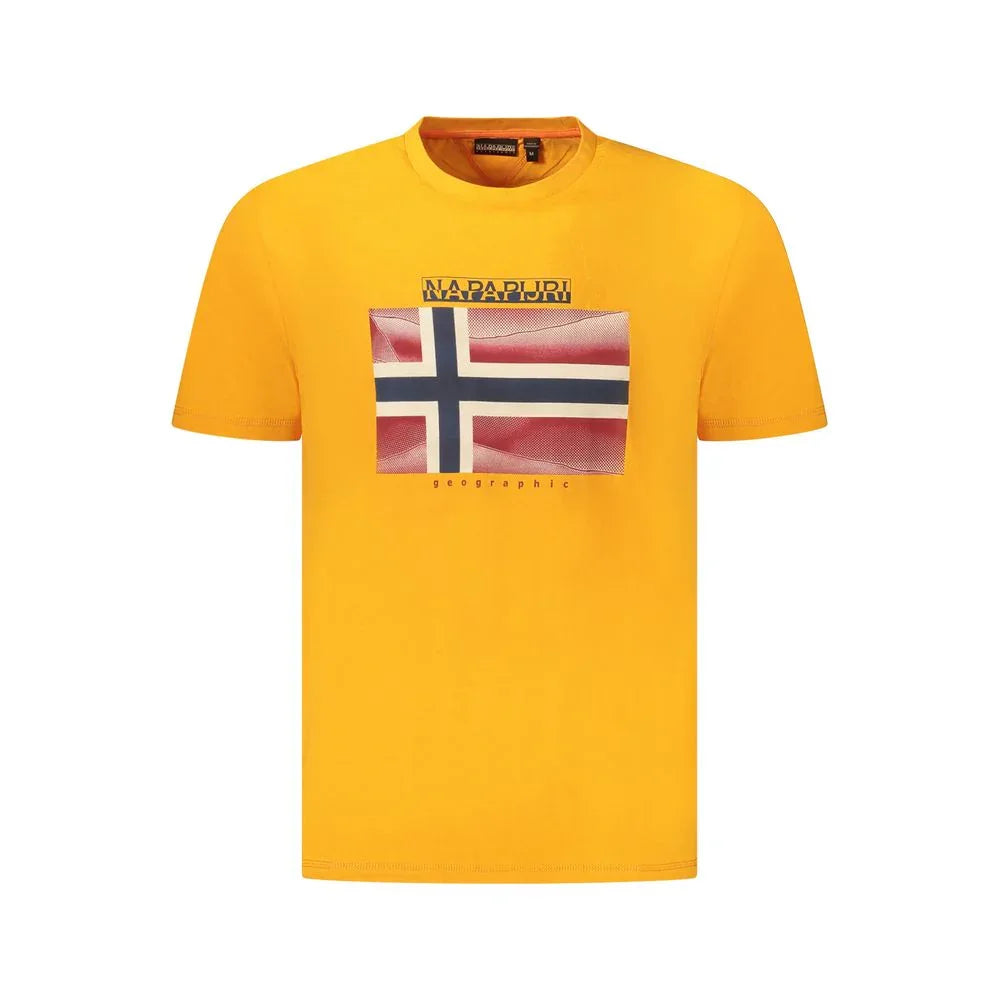 Napapijri Arancione Cotton Men T-Shirt - Zeiniez