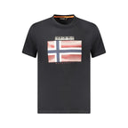 Napapijri Black Cotton Men's T-Shirt - Zeiniez