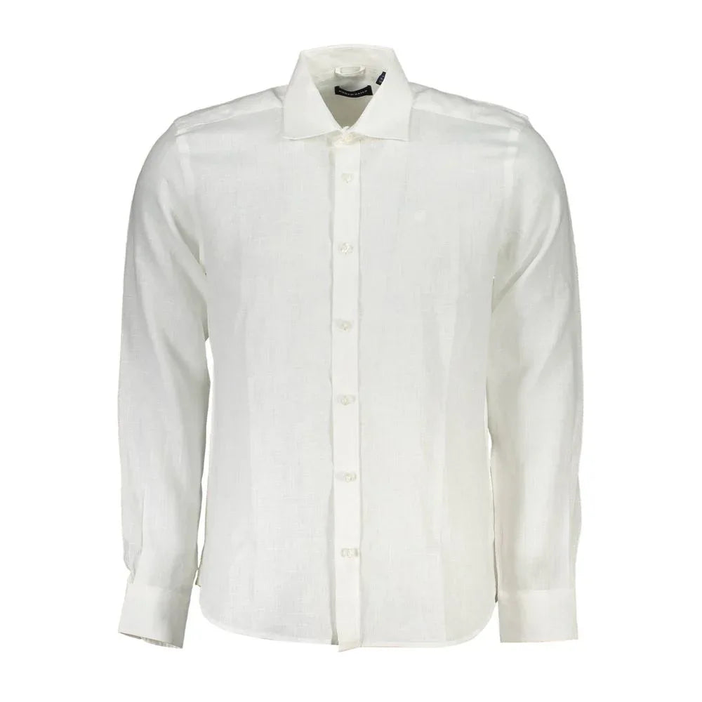 North Sails White Linen Men's Shirt - Zeiniez