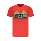 Cavalli Class Rosso Cotton Men T-Shirt - Zeiniez