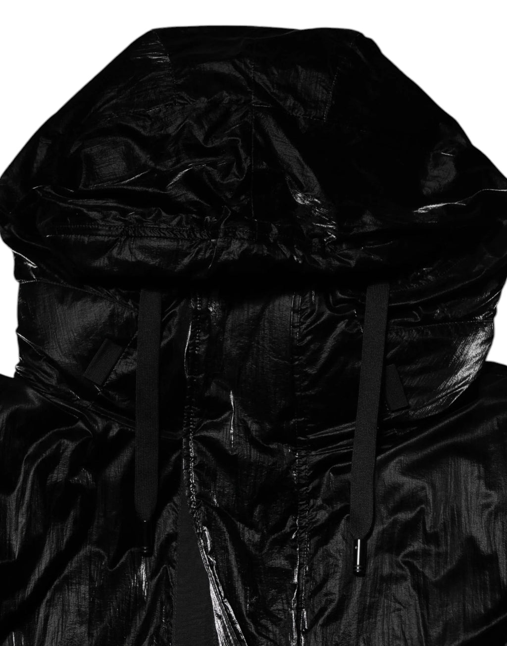 Dolce & Gabbana Black Logo Full Zip Hooded Quilted Jacket - Zeiniez