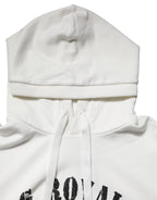Dolce & Gabbana White Cotton DG ROYAL Print Hooded Sweater - Zeiniez
