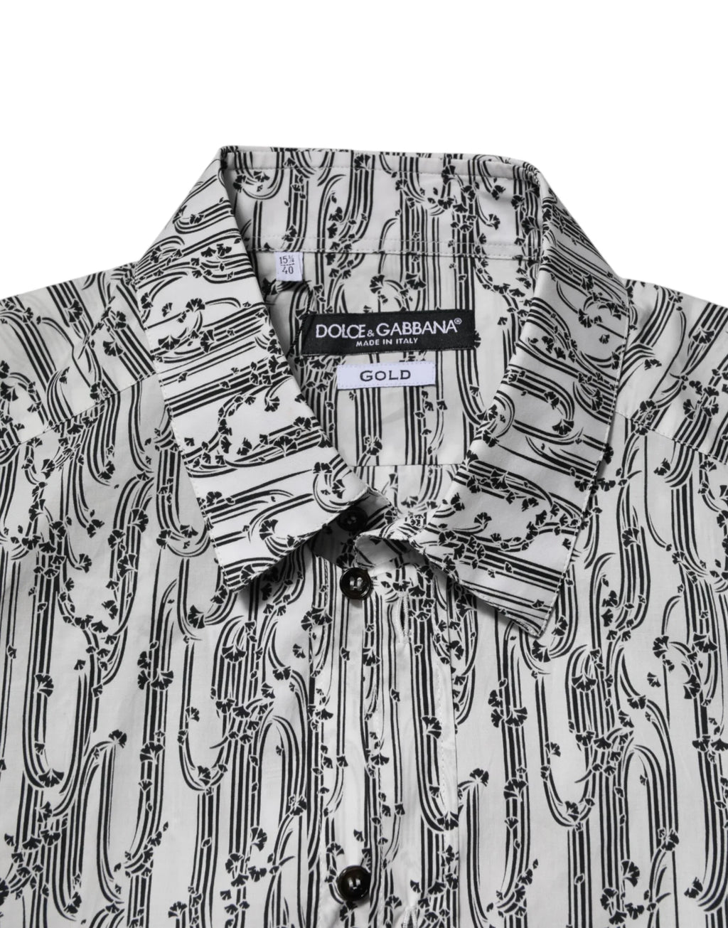 Dolce & Gabbana White Floral Print Casual Long Sleeves Shirt - Zeiniez