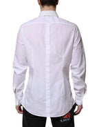 Dolce & Gabbana White Cotton GOLD Long Sleeves Dress Shirt - Zeiniez