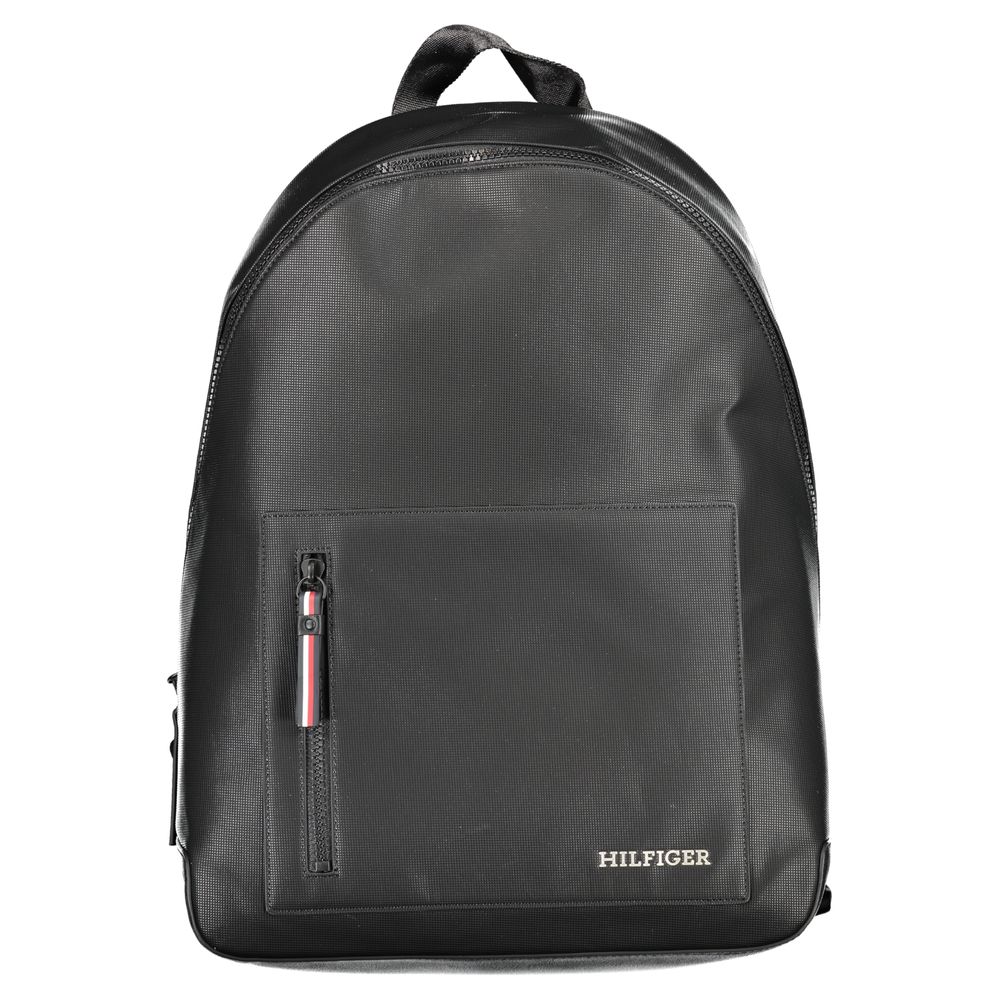 Tommy Hilfiger Black Polyurethane Men's Backpack - Zeiniez