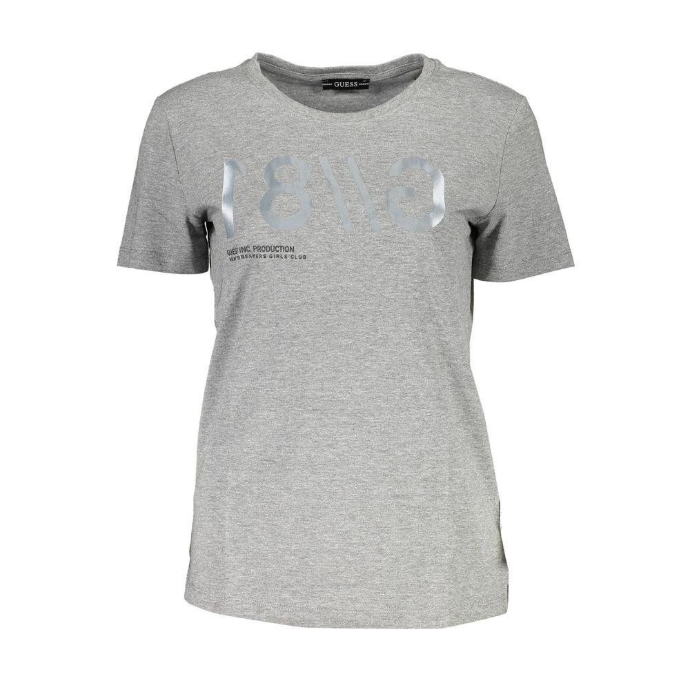 Guess Jeans Gray Cotton Women T-Shirt - Zeiniez