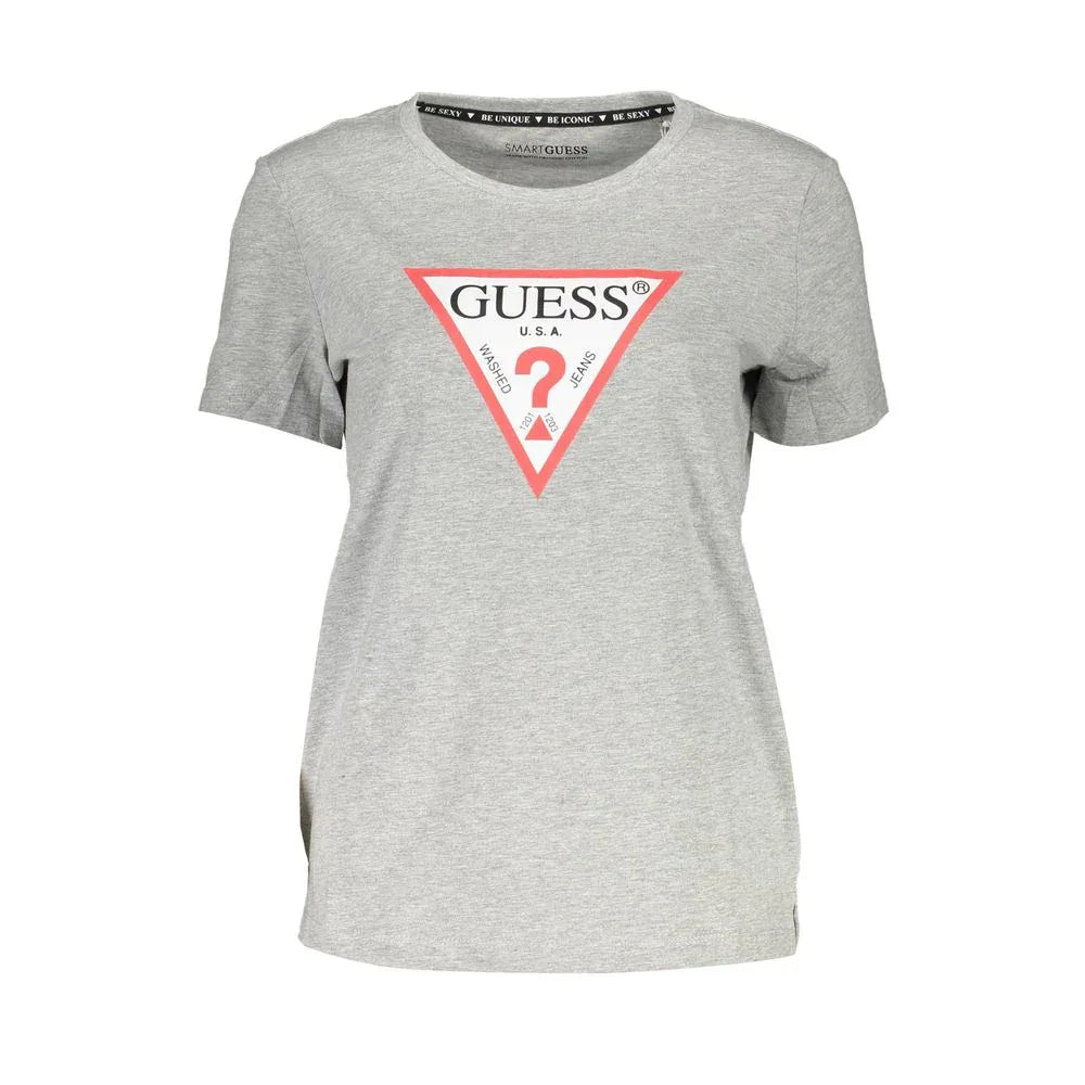 Guess Jeans Grigio Organic Cotton Woman T-Shirt - Zeiniez