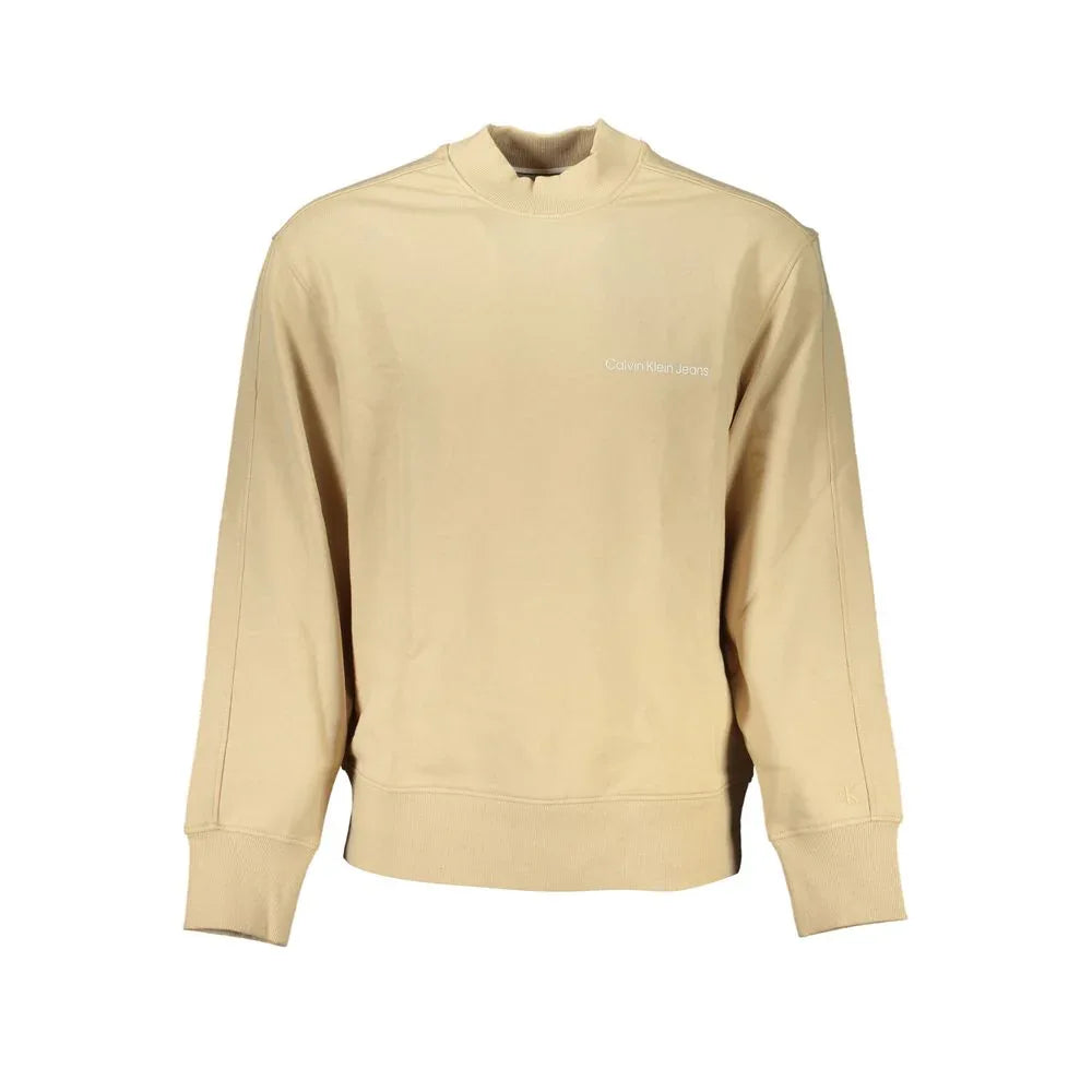 Calvin Klein Beige Cotton Men's Sweatshirt - Zeiniez
