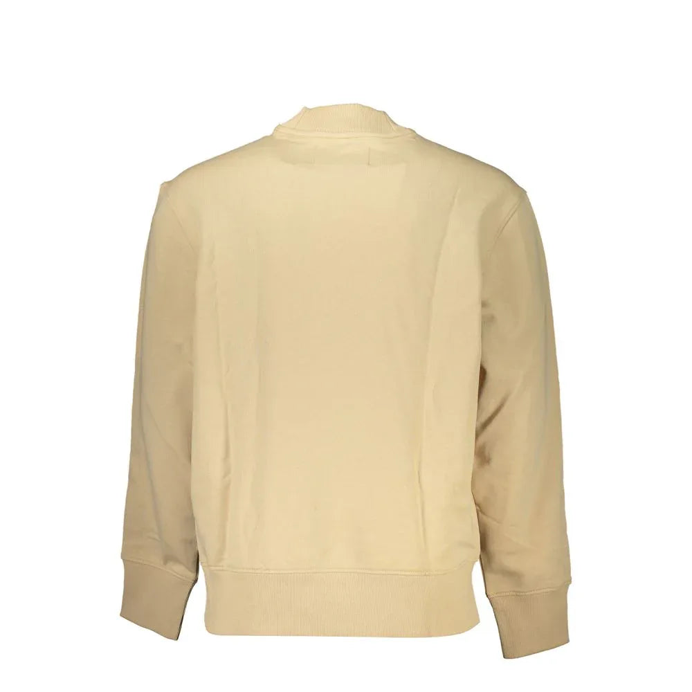 Calvin Klein Beige Cotton Men's Sweatshirt - Zeiniez