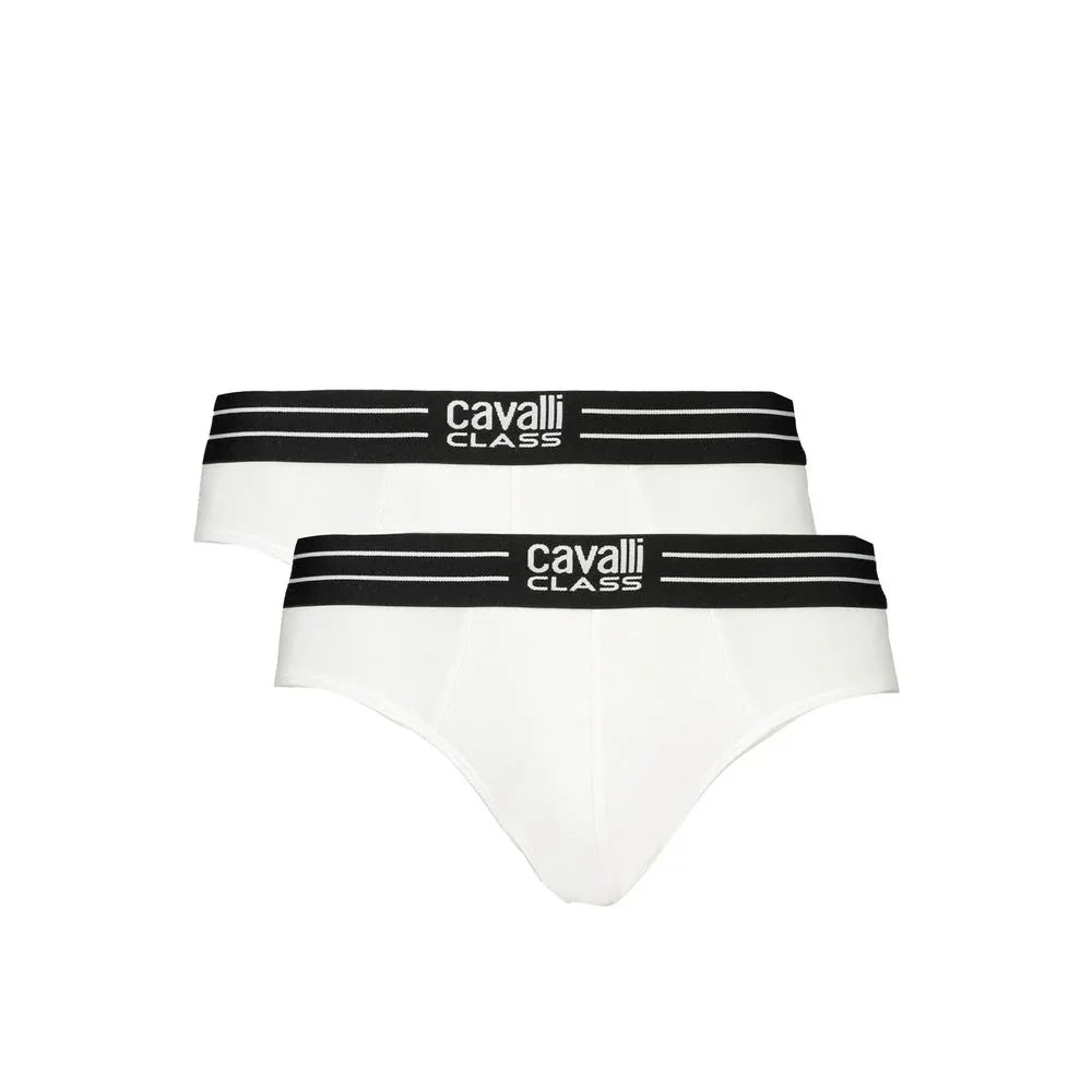 Cavalli Class White Cotton Men's Briefs - Zeiniez