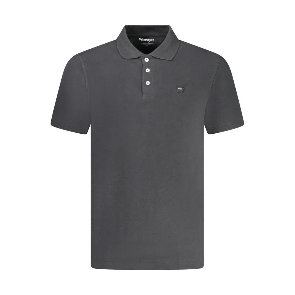 Wrangler Black Cotton Men Polo Shirt - Zeiniez