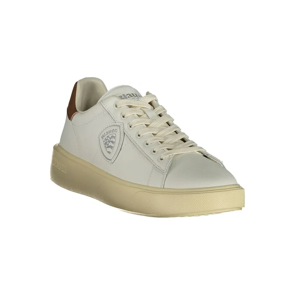 Blauer White Polyurethane Men Sneaker - Zeiniez