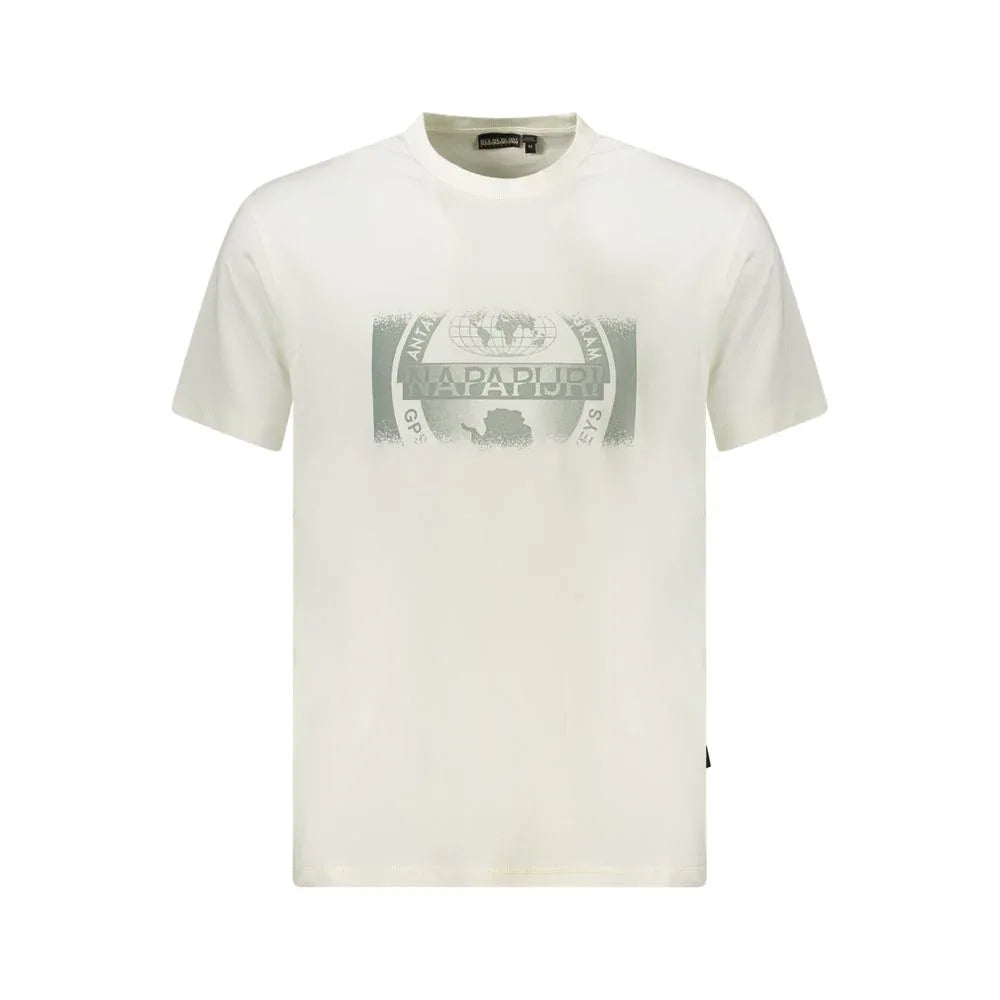 Napapijri White Cotton Men's T-Shirt - Zeiniez