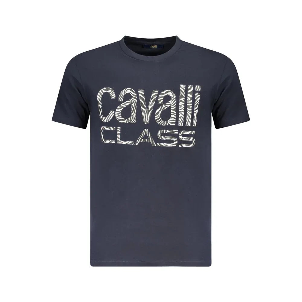 Cavalli Class Blue Cotton Men T-Shirt - Zeiniez