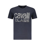 Cavalli Class Blue Cotton Men T-Shirt - Zeiniez