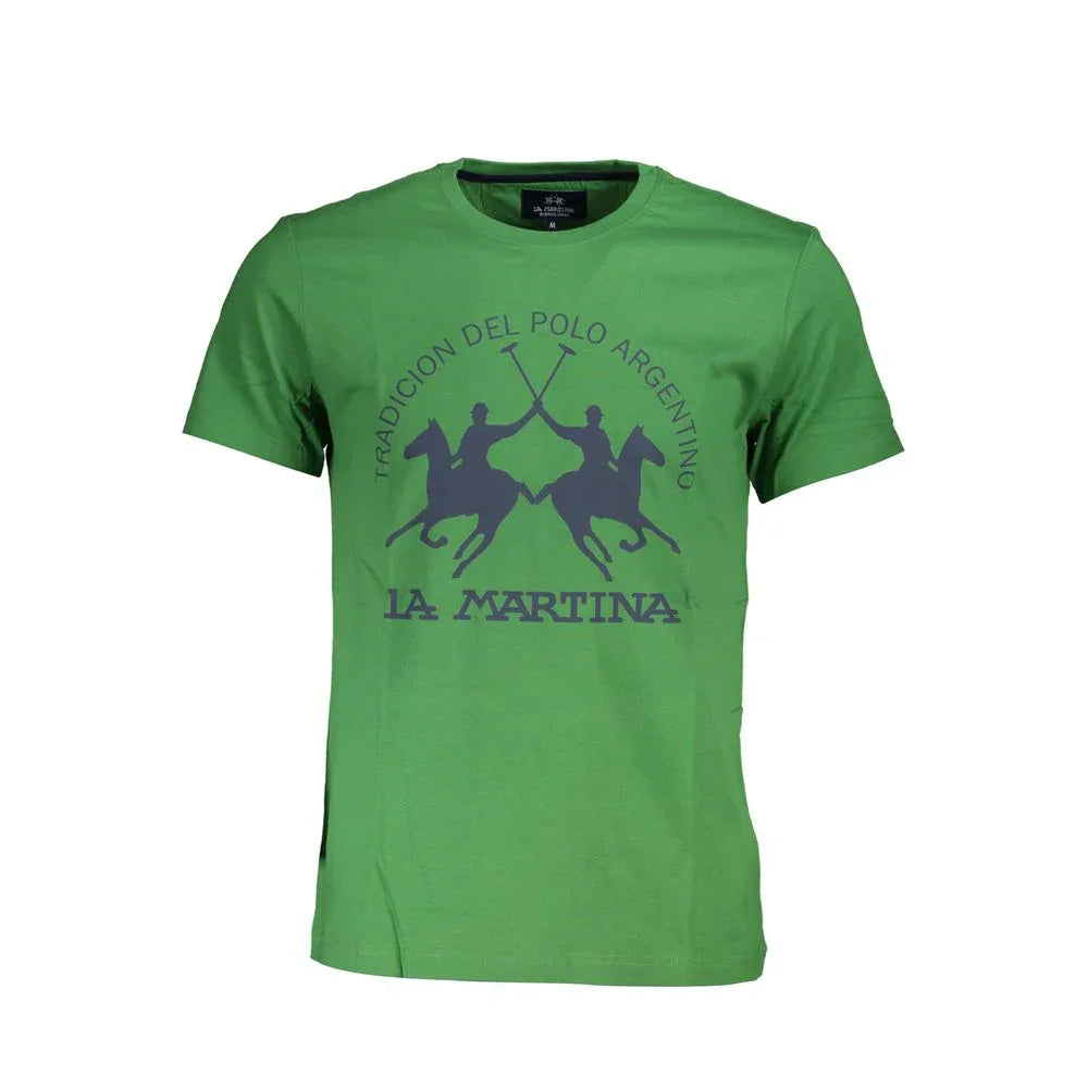 La Martina Verde Cotton Men's T-Shirt - Zeiniez