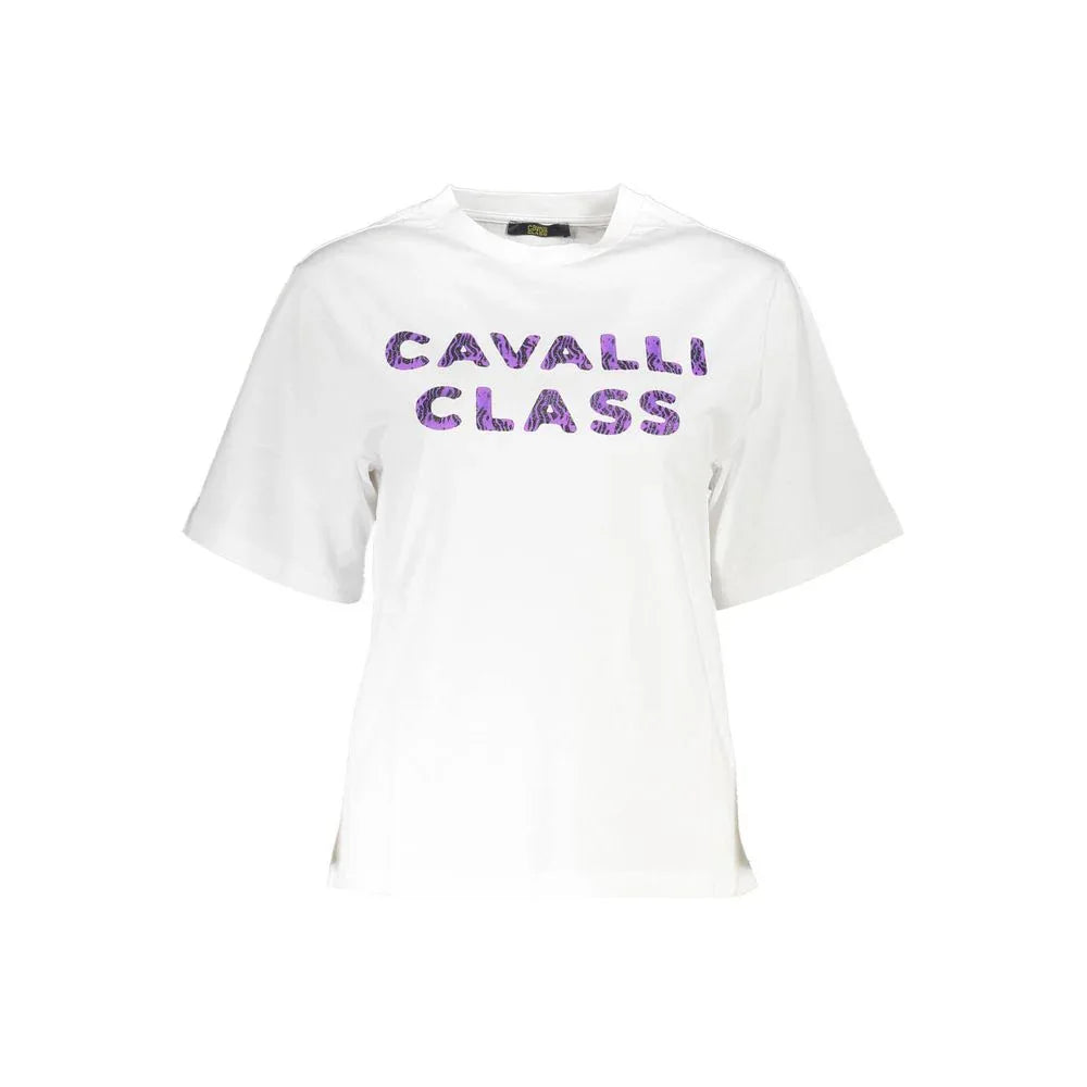Cavalli Class Bianco Cotton Women T-Shirt - Zeiniez