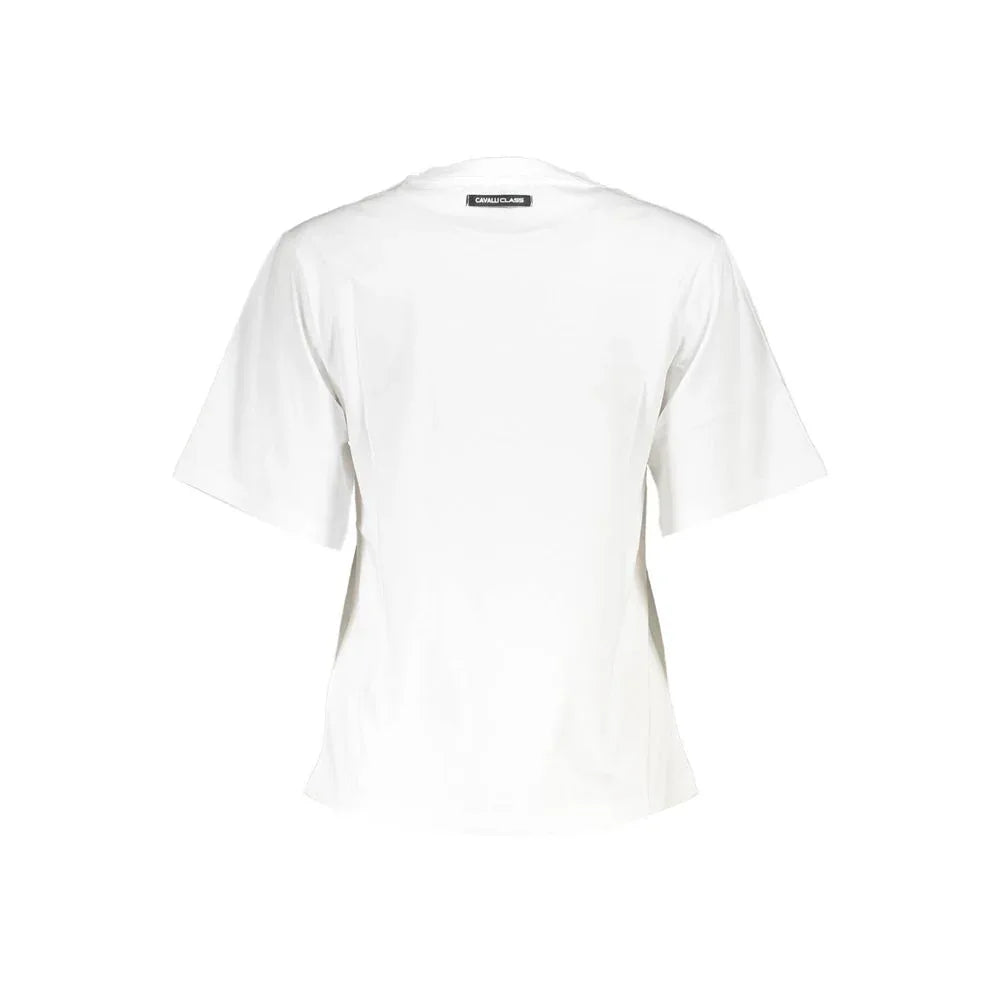 Cavalli Class Bianco Cotton Women T-Shirt - Zeiniez