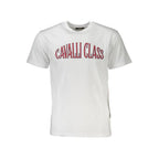 Cavalli Class White Cotton Men T-Shirt - Zeiniez