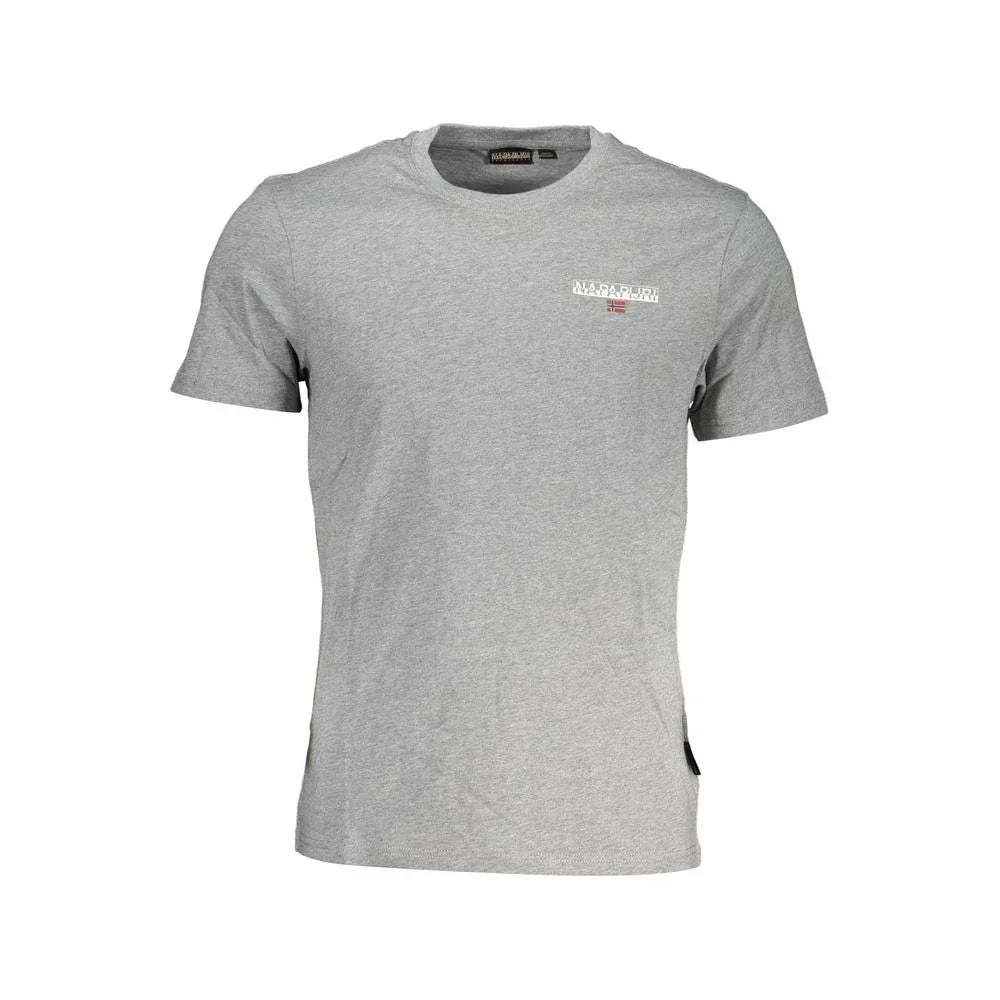 Napapijri Grigio Cotton Mens T-Shirt - Zeiniez