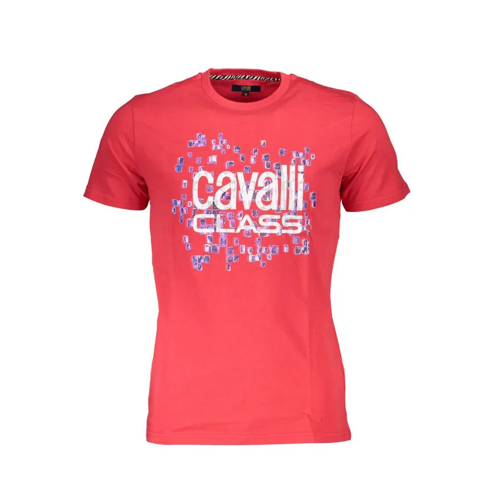 Cavalli Class Rosso Cotton Men's T-Shirt - Zeiniez