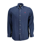 U.S. POLO ASSN. Blue Cotton Men's Dress Shirt