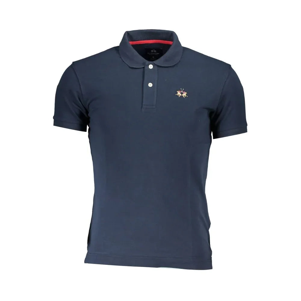La Martina Blue Cotton Men's Polo Shirt - Zeiniez
