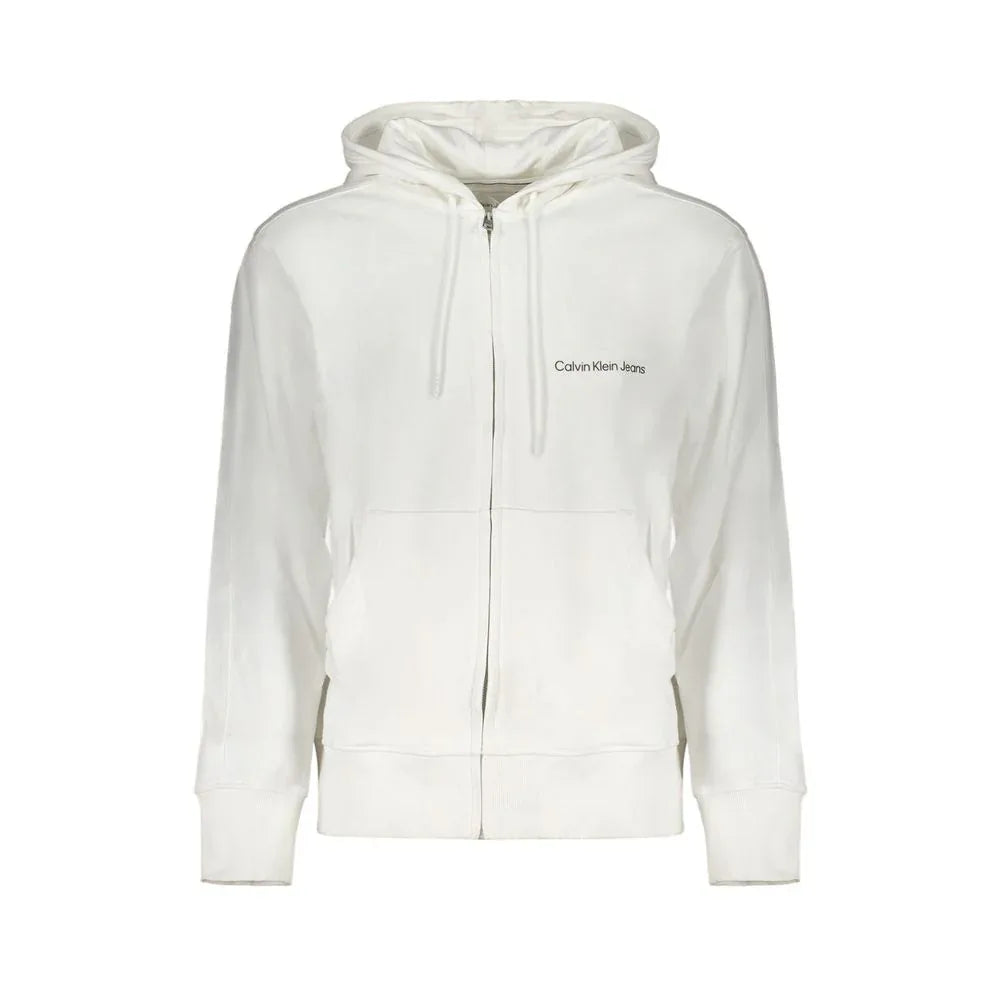 Calvin Klein White Cotton Men's Sweatshirt - Zeiniez