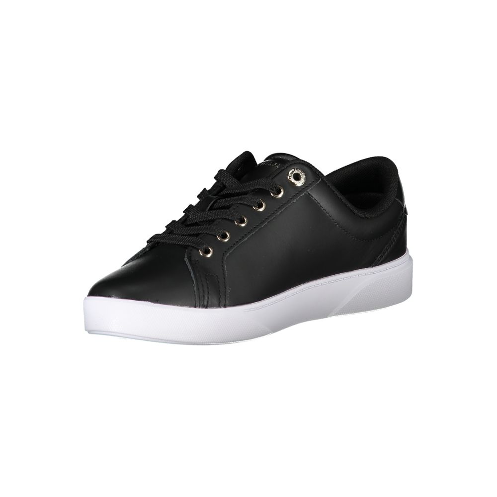 Tommy Hilfiger Black Leather Women Sneaker - Zeiniez