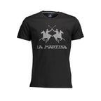 La Martina Black Cotton Men's T-Shirt - Zeiniez
