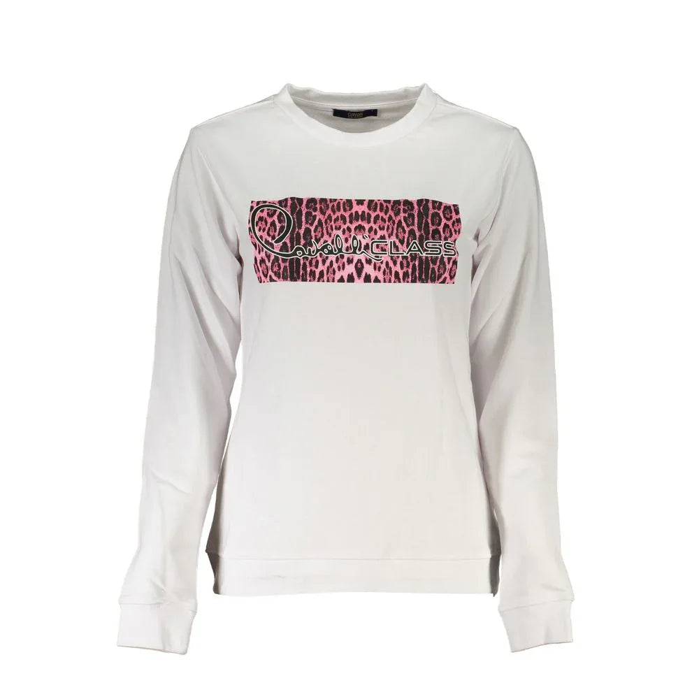 Cavalli Class White Cotton Women Sweatshirt - Zeiniez