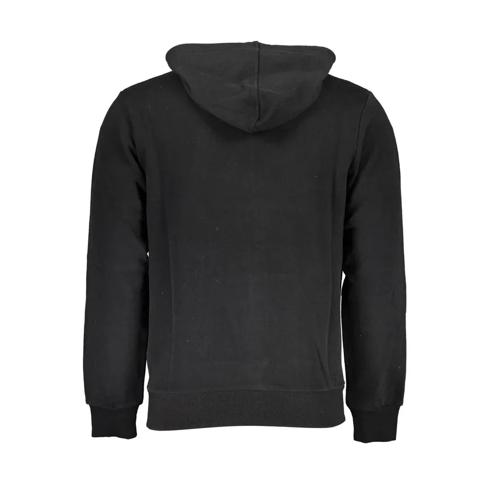 La Martina Black Cotton Men Sweater with Hood - Zeiniez