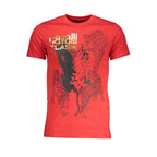 Cavalli Class Red Cotton Men T-Shirt - Zeiniez