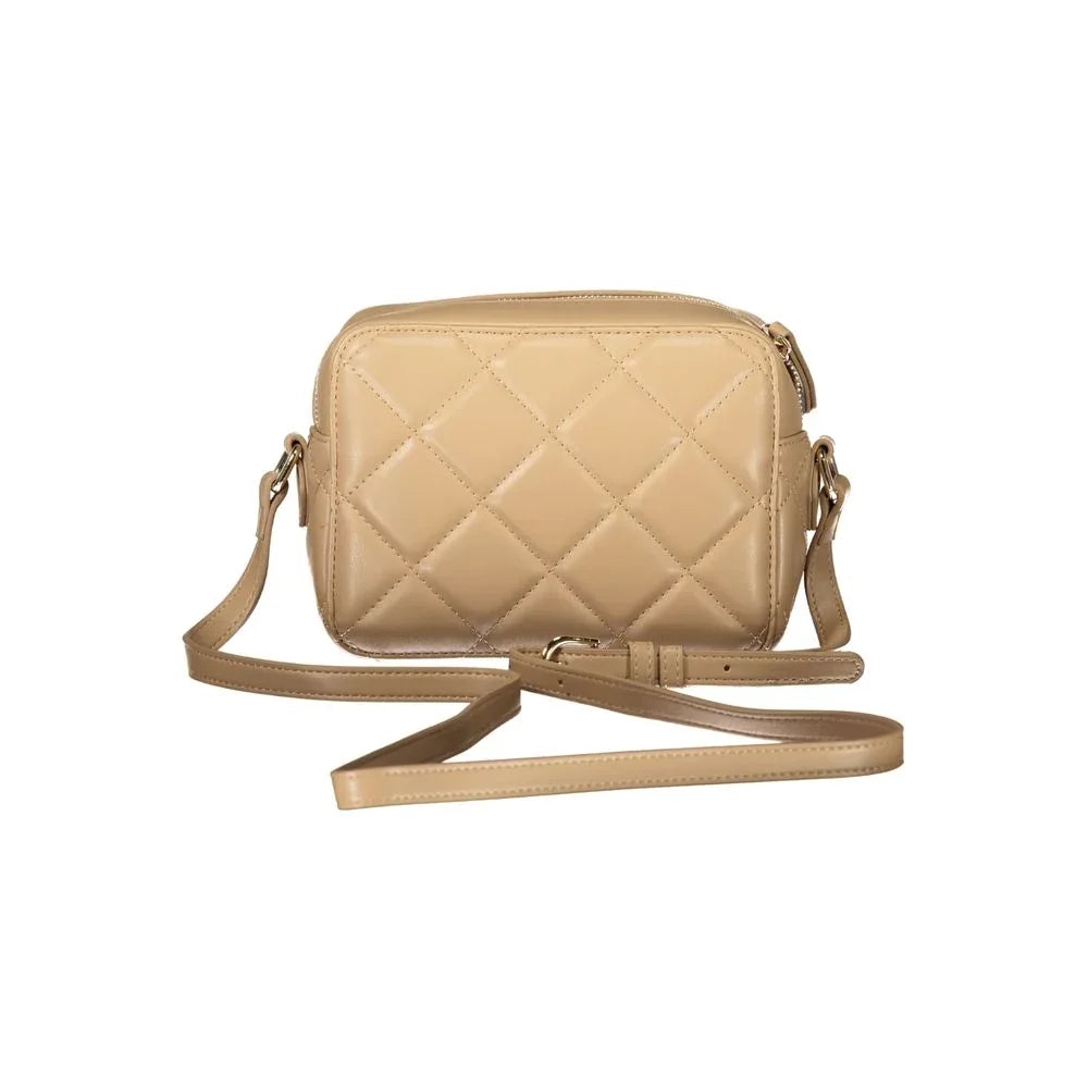 Mario Valentino Beige Polyurethane Women Shoulder Bag - Zeiniez