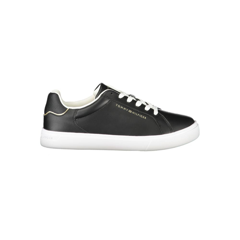 Tommy Hilfiger Black Leather Women Sneaker - Zeiniez